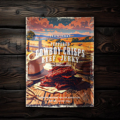 Jeds Jerky - Peppered Cowboy Beef Jerky Crisps