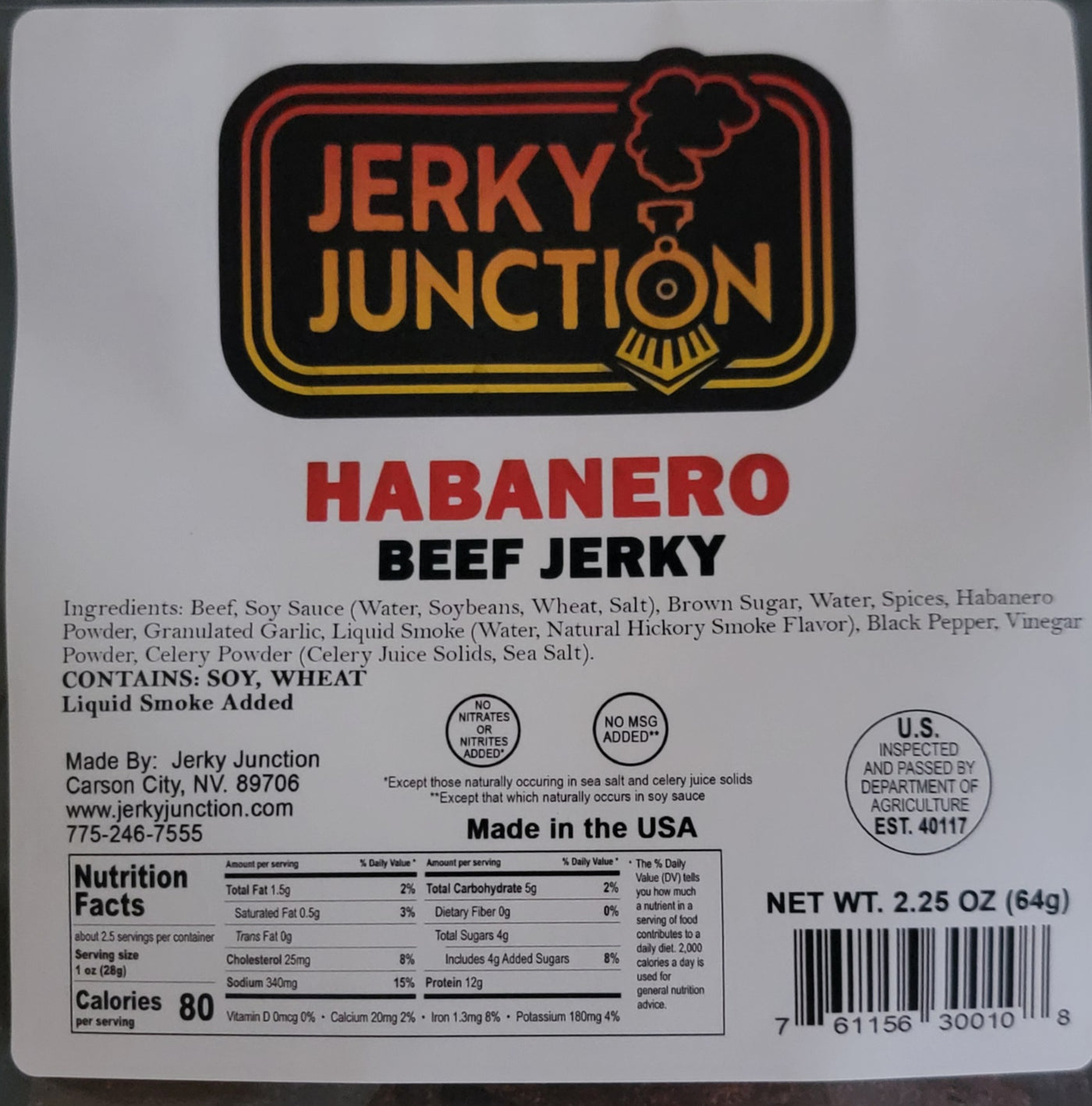 Jerky Junction - Dry Style Habanero Beef Jerky