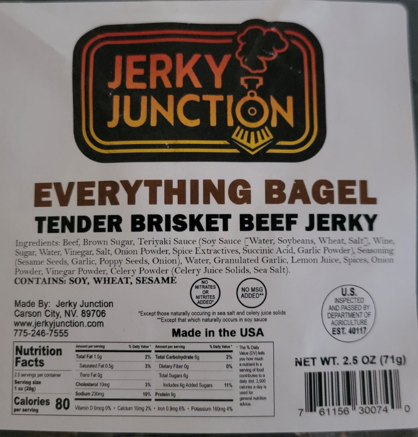 Jerky Junction - Everything Bagel Beef Jerky