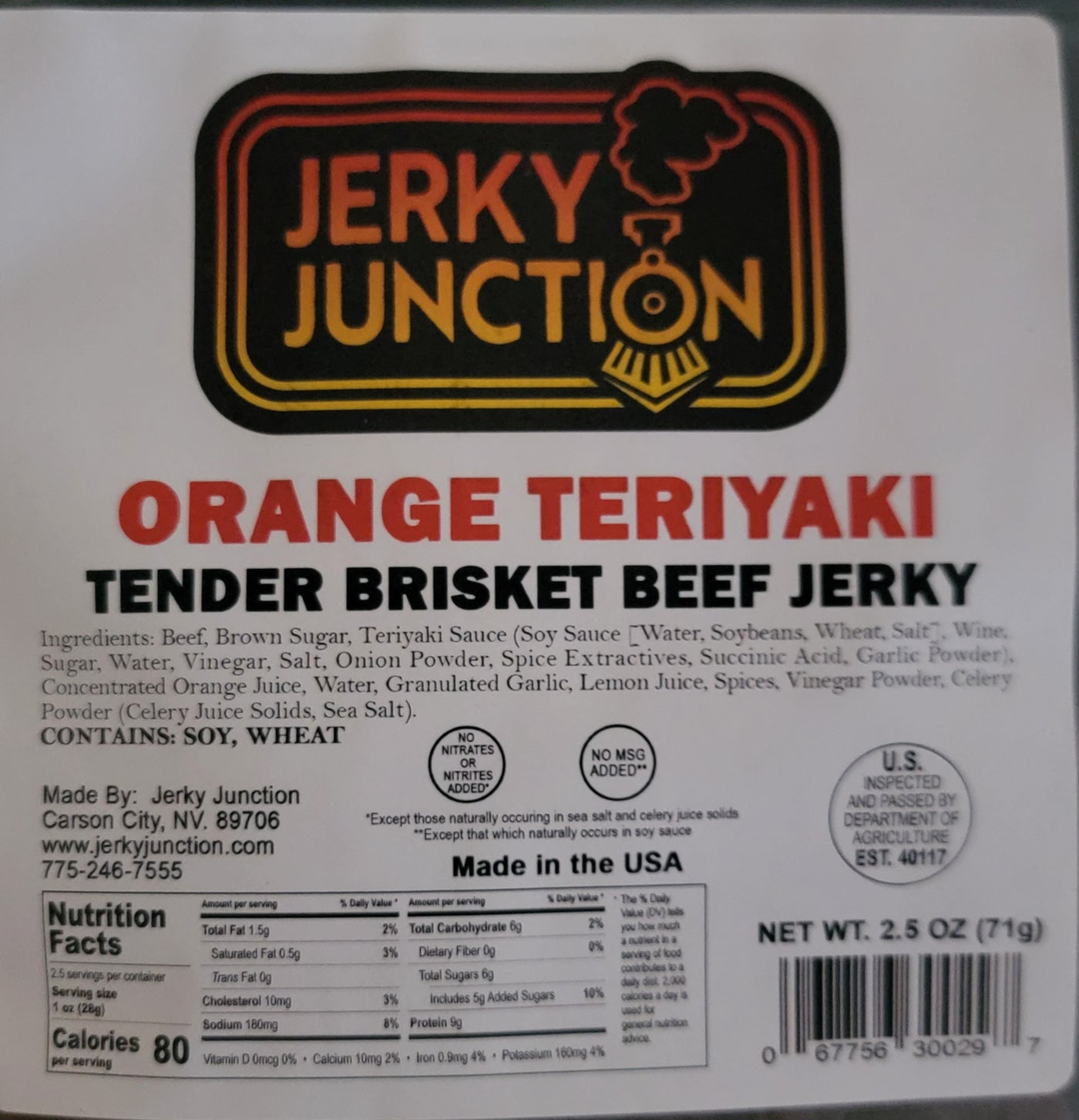 Jerky Junction - Orange Teriyaki Beef Jerky