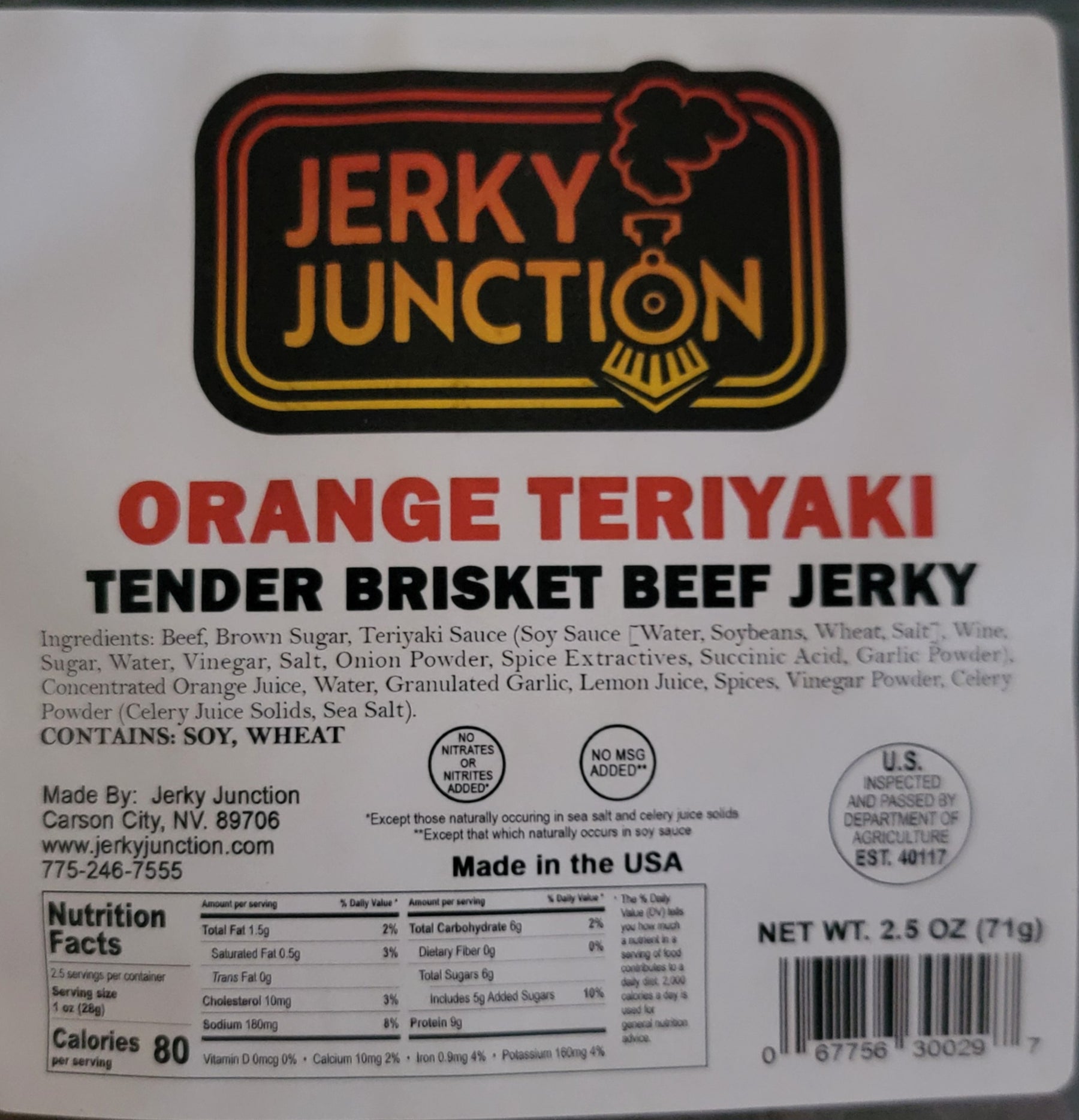 Jerky Junction - Orange Teriyaki Beef Jerky