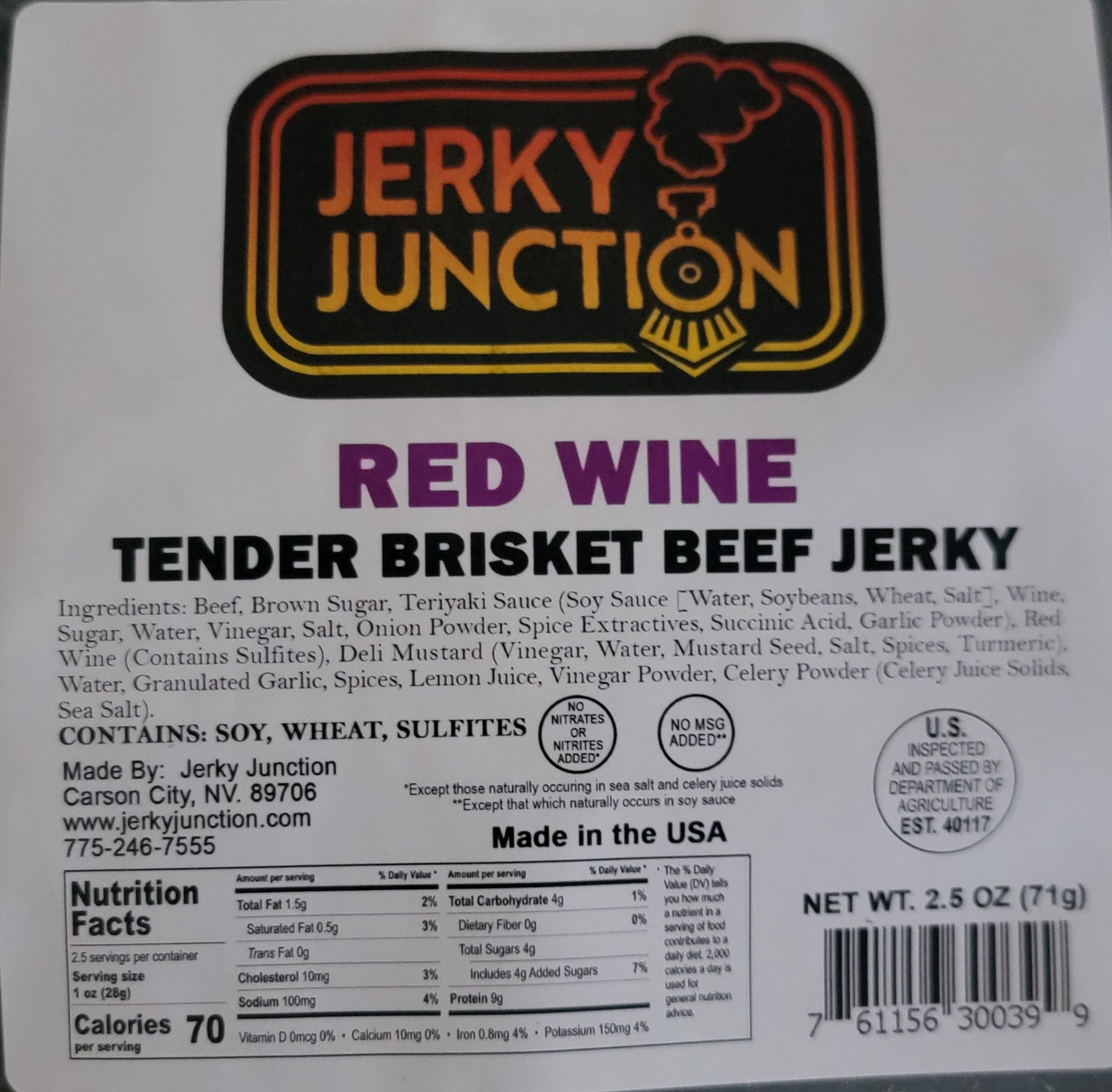 Jerky Junction - Red Wine Beef Jerky