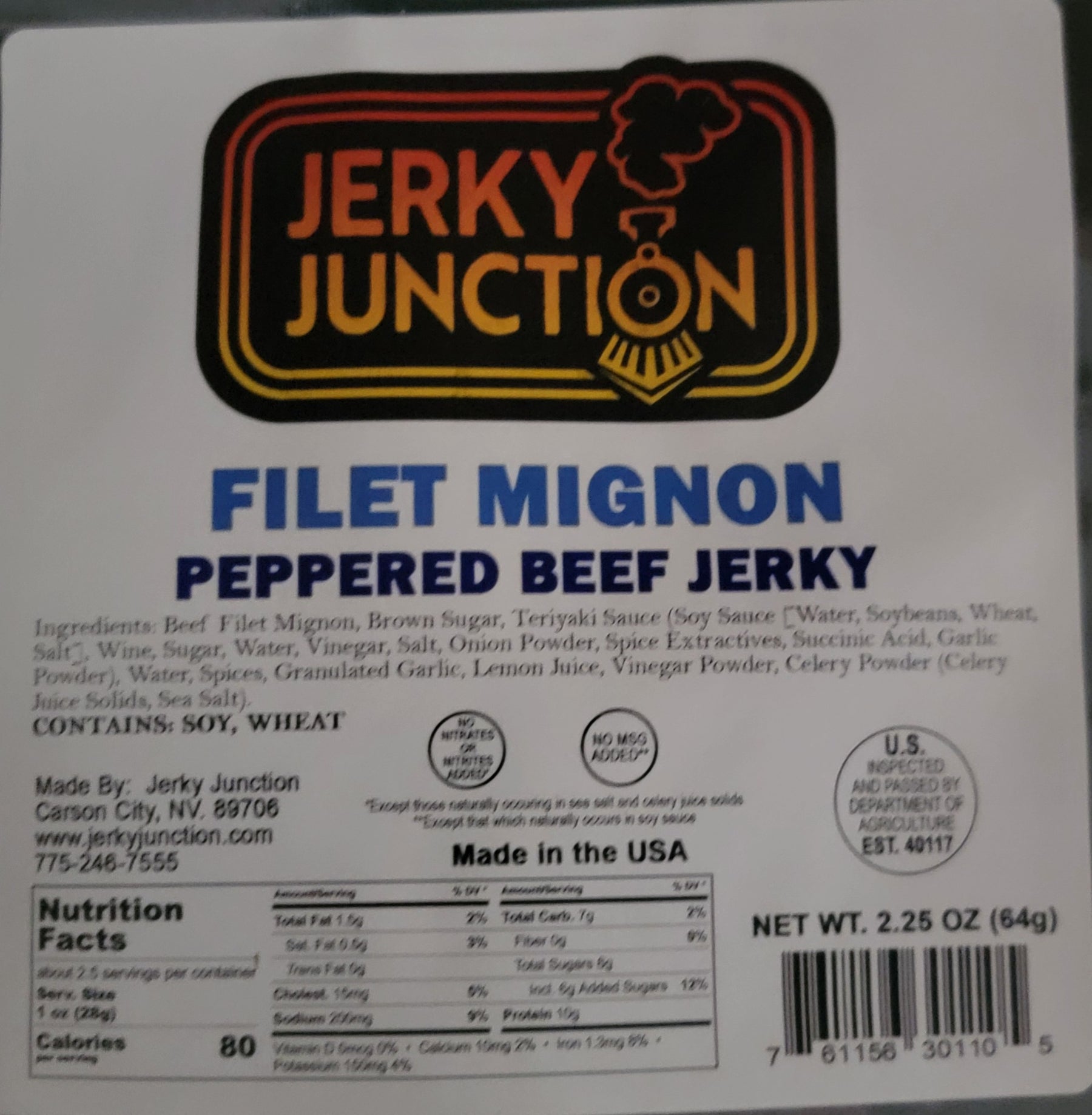 Jerky Junction - Filet Mignon Peppered Beef Jerky