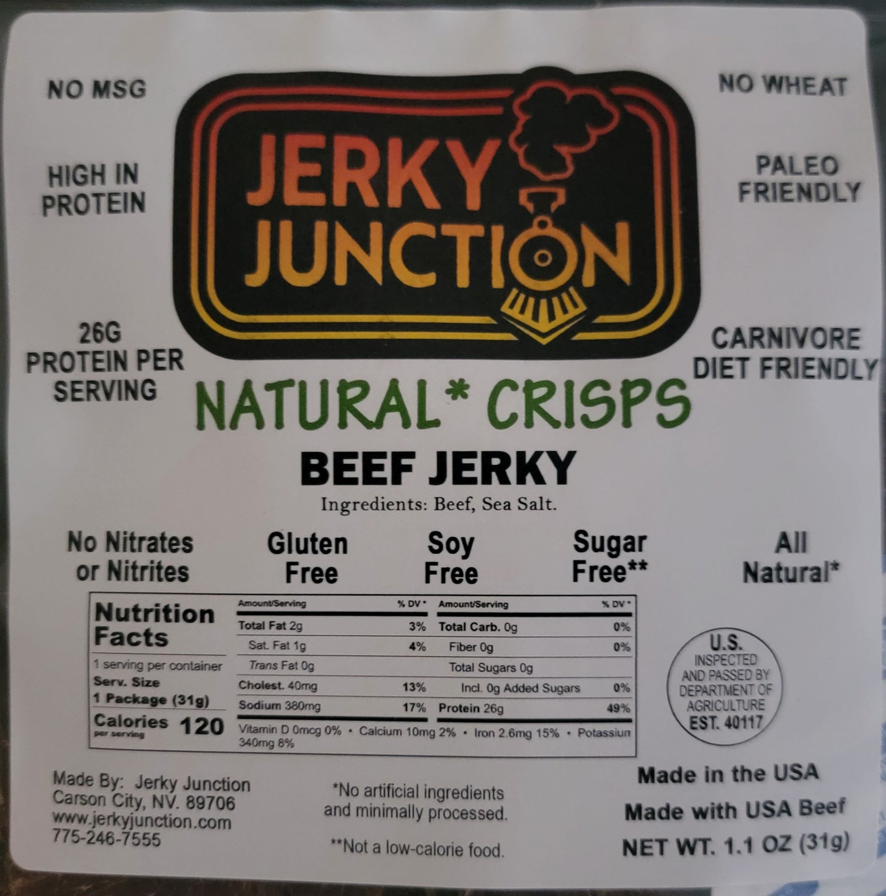 Jerky Junction - Natural Beef Jerky Crisps
