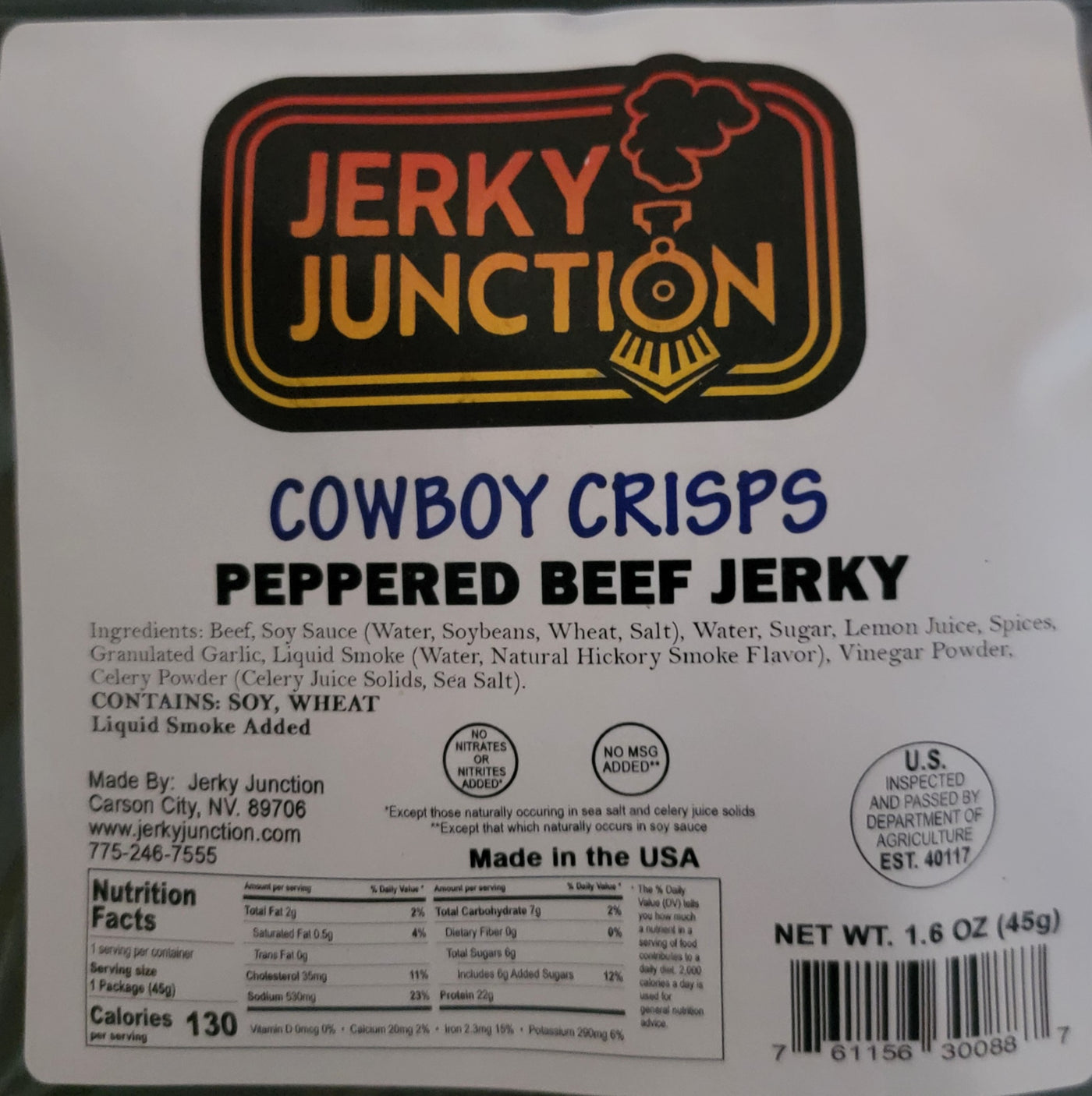 Jerky Junction - Peppered Beef Jerky Crisps