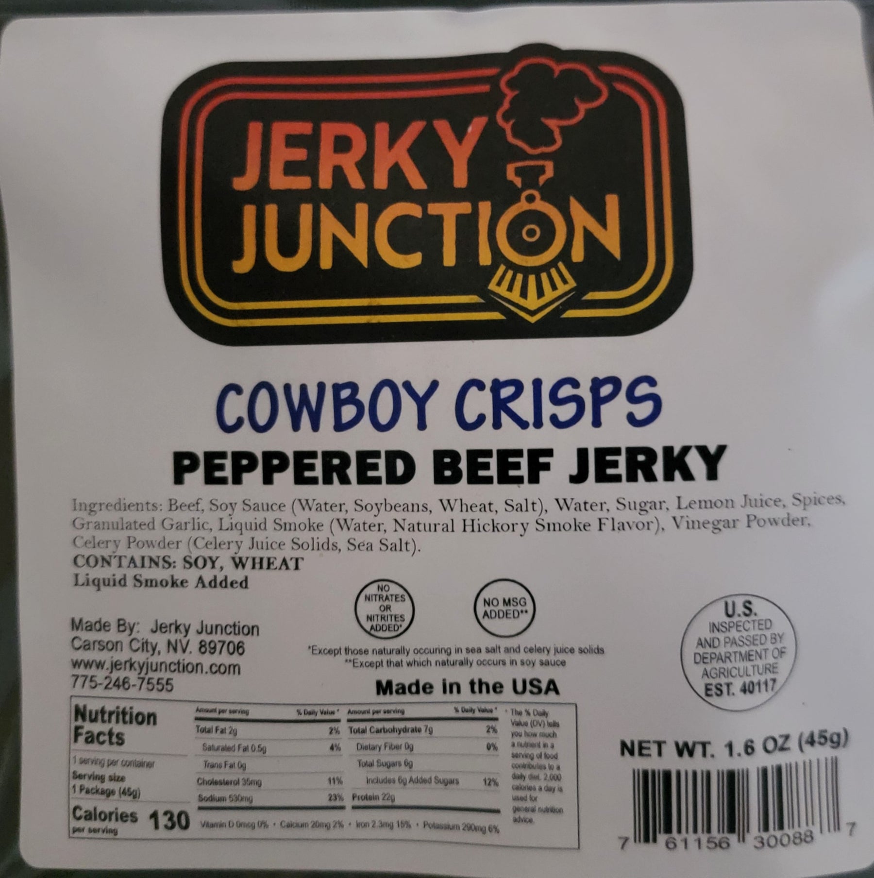Jerky Junction - Peppered Beef Jerky Crisps