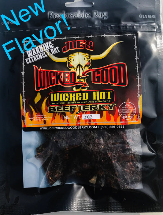 Joes Wicked Good Jerky - Wicked Hot Beef Jerky