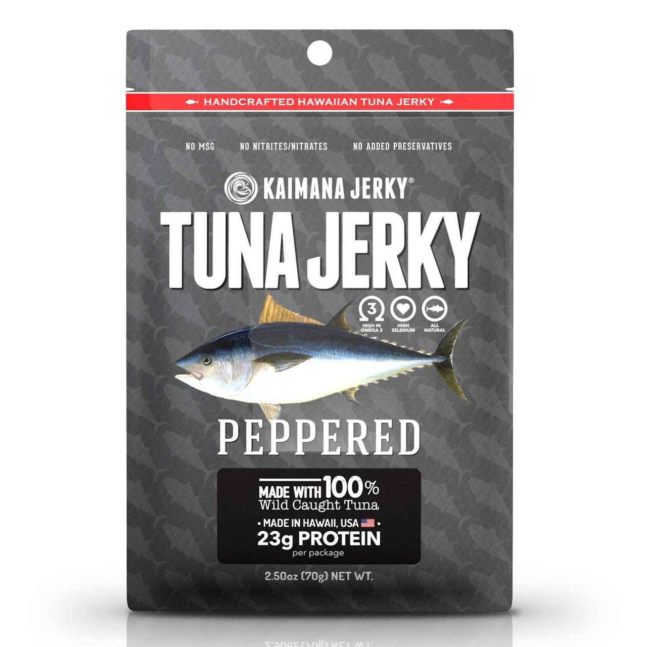 Kaimana Jerky - Peppered Tuna Jerky (2 oz)