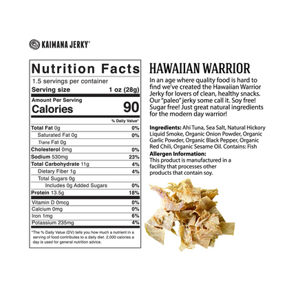 Kaimana Jerky - Hawaiian Warrior Tuna Jerky