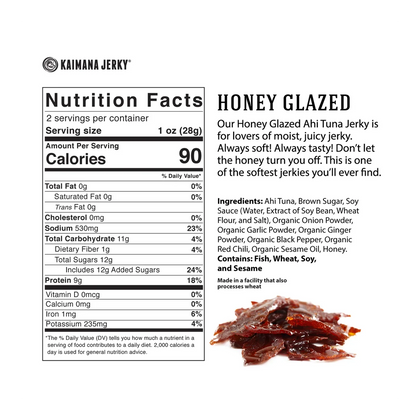 Kaimana Jerky - Honey Glazed Tuna Jerky