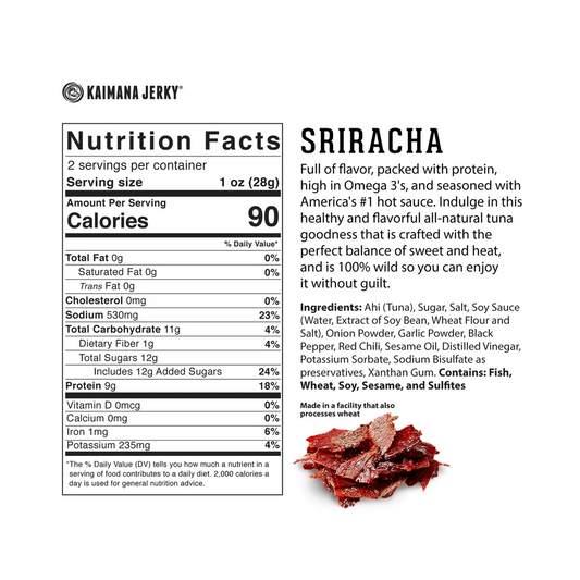 Kaimana Jerky - Sriracha Tuna Jerky