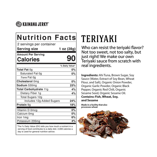 Kaimana Jerky - Teriyaki Tuna Jerky