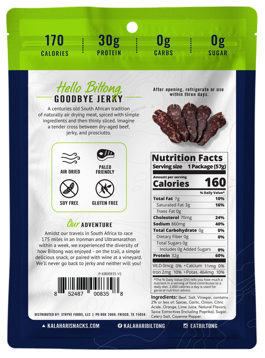 Kalahari Snacks - Chili Lime Biltong