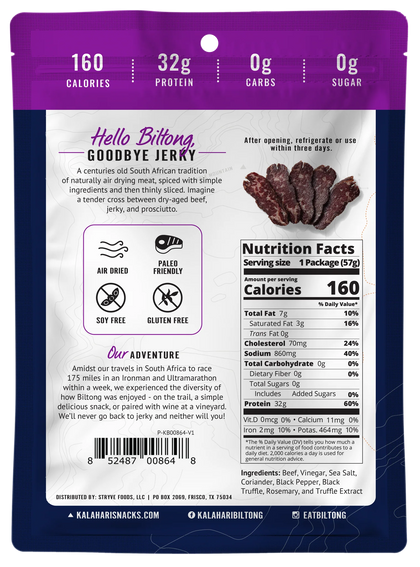 Kalahari Snacks - Rosemary Truffle Biltong
