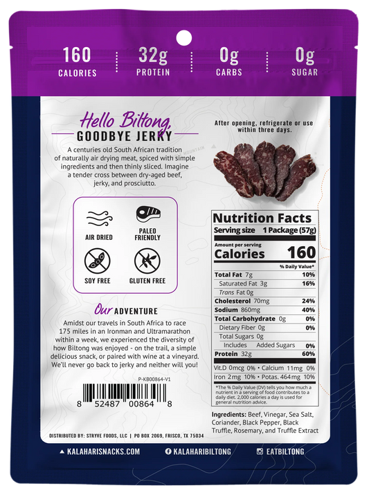 Kalahari Snacks - Rosemary Truffle Biltong