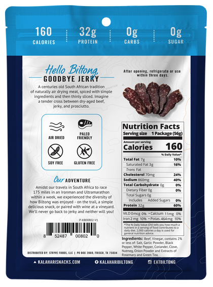Kalahari Snacks - Garlic Biltong