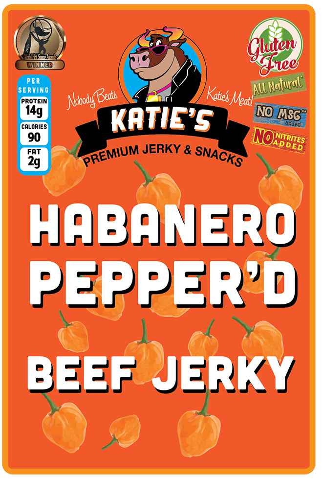 Katie's Beef Jerky - Habanero Pepper'd Beef Jerky (2.3 oz)