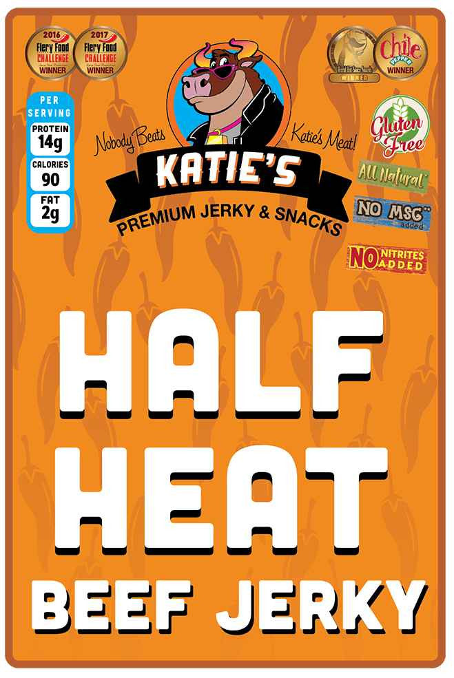 Katie's Beef Jerky - Half Heat Beef Jerky (2.3 oz)
