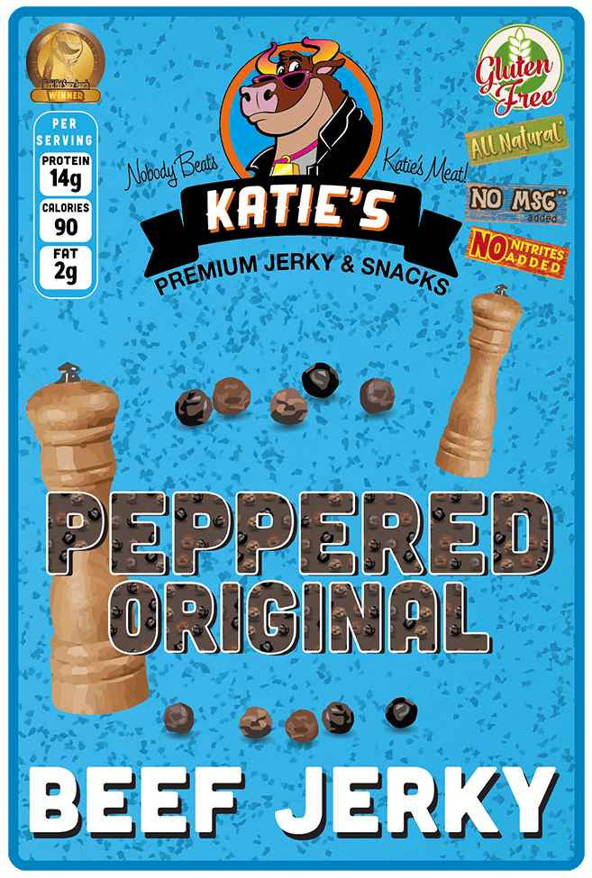 Katie's Beef Jerky - Peppered Beef Jerky (2.3 oz)