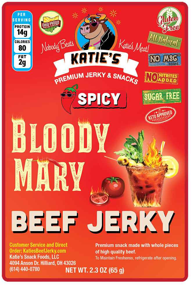 Katie's Beef Jerky - Spicy Bloody Mary Beef Jerky (2.3 oz)