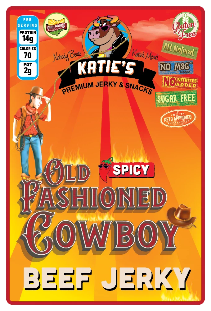 Katies Beef Jerky - Spicy Old-Fashioned Cowboy Beef Jerky