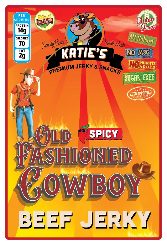 Katies Beef Jerky - Spicy Old-Fashioned Cowboy Beef Jerky