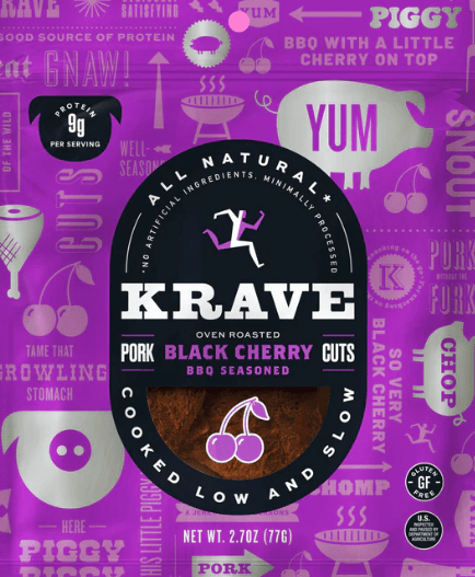 Krave - Black Cherry BBQ Pork Jerky (2.7 oz) Front