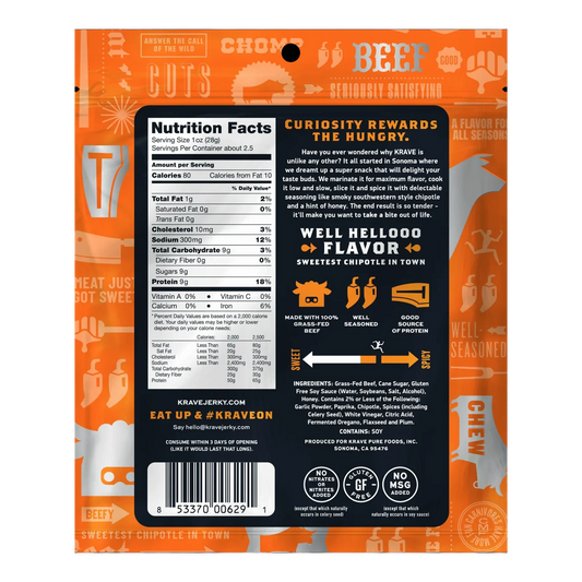 Krave - Sweet Chipotle Beef Jerky