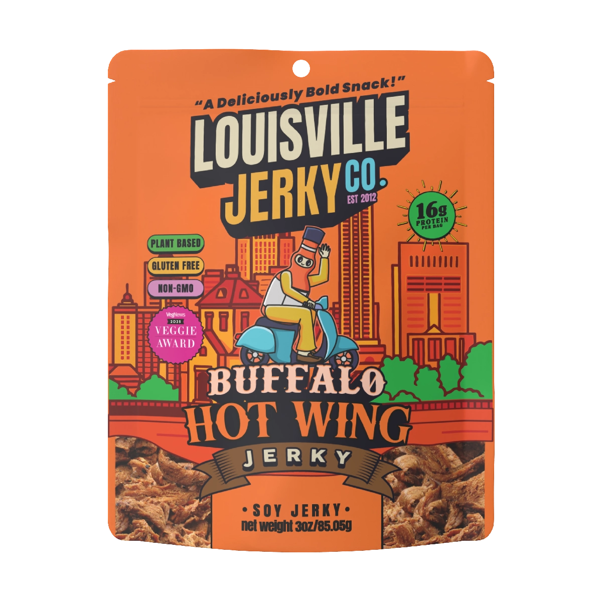 Louisville Vegan Jerky Co - Buffalo Hot Wing Vegan Jerky