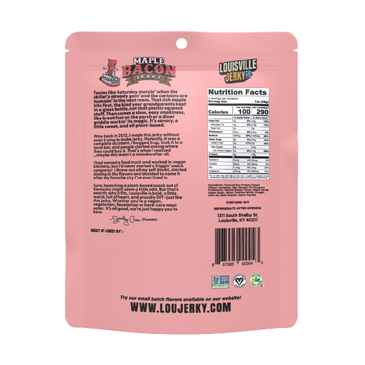 Louisville Vegan Jerky Co - Maple Bacon Vegan Jerky