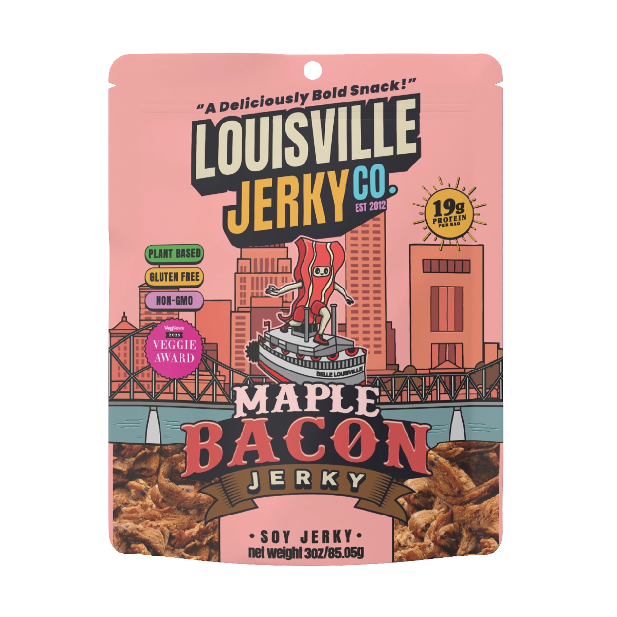 Louisville Vegan Jerky Co - Maple Bacon Vegan Jerky