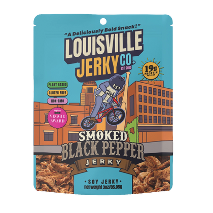Louisville Vegan Jerky Co - Smoked Black Pepper Vegan Jerky