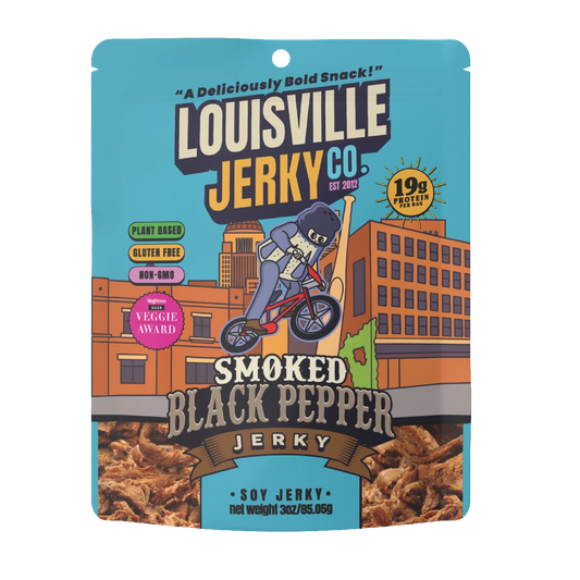 Louisville Vegan Jerky Co - Smoked Black Pepper Vegan Jerky