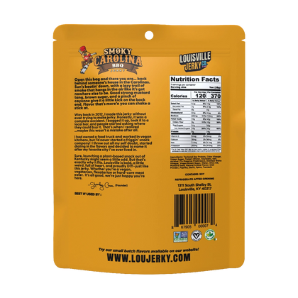 Louisville Vegan Jerky Co - Smoky Carolina BBQ Vegan Jerky