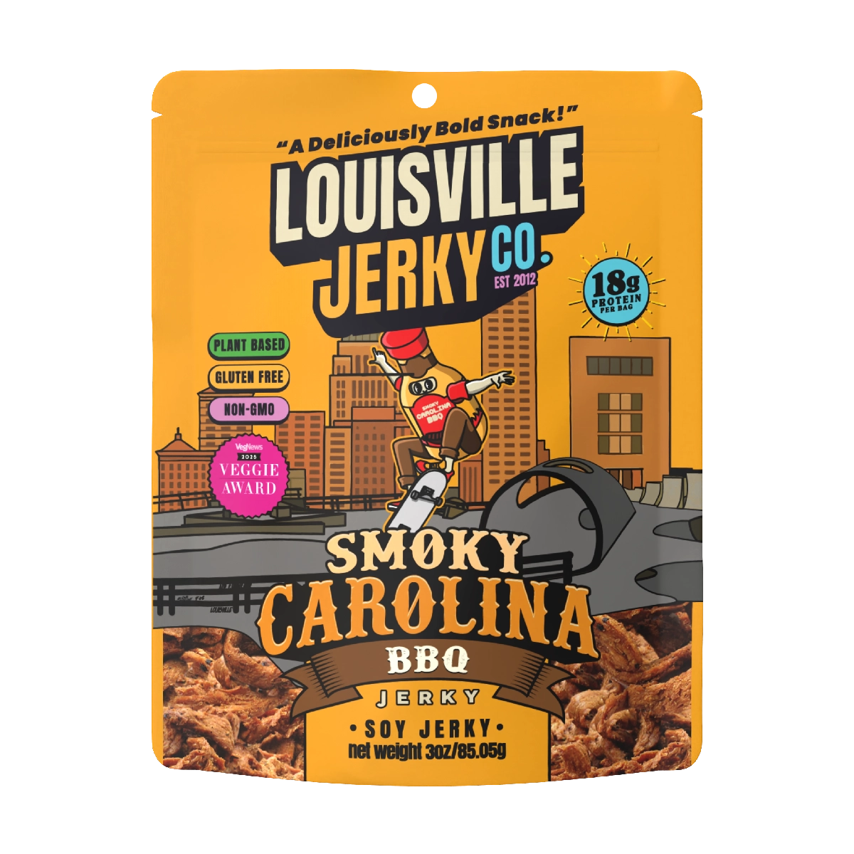 Louisville Vegan Jerky Co - Smoky Carolina BBQ Vegan Jerky