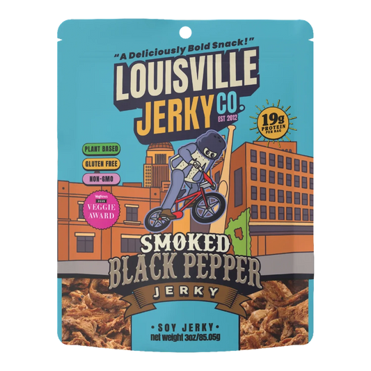 Louisville Vegan Jerky Co - Smoked Black Pepper Vegan Jerky
