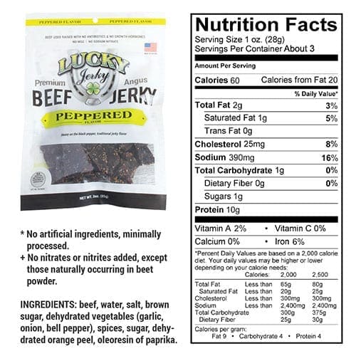 Lucky Jerky - Peppered Beef Jerky