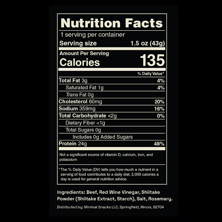 Minimal Snacks - Shiitake Air Dried Beef
