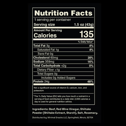 Minimal Snacks - Shiitake Air Dried Beef