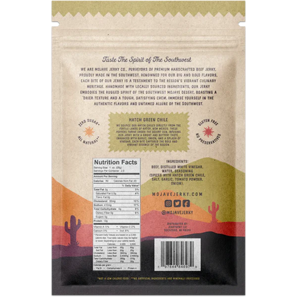 Mojave Jerky Co - Hatch Green Chile Beef Jerky