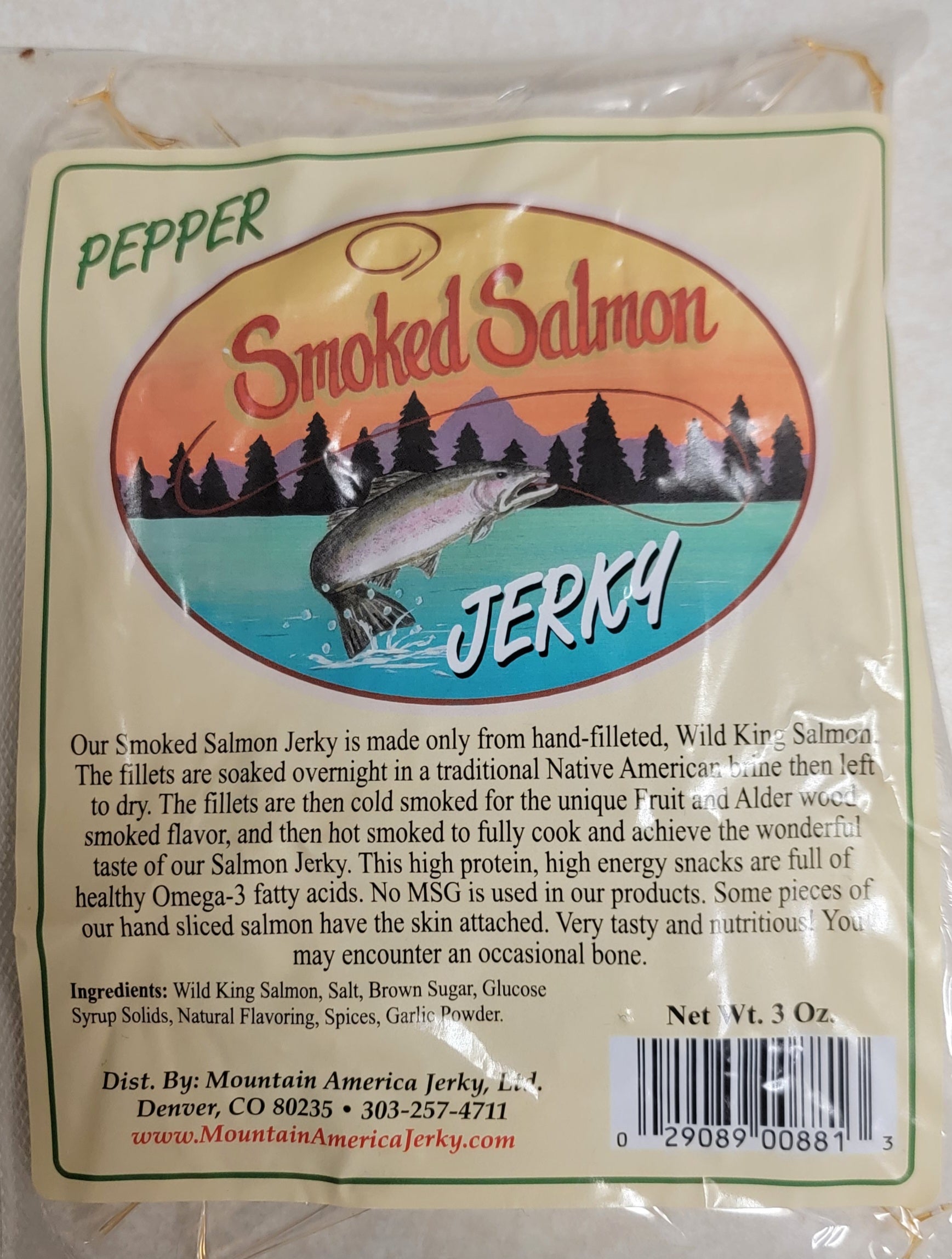 Mountain America Jerky - Peppered Salmon Jerky
