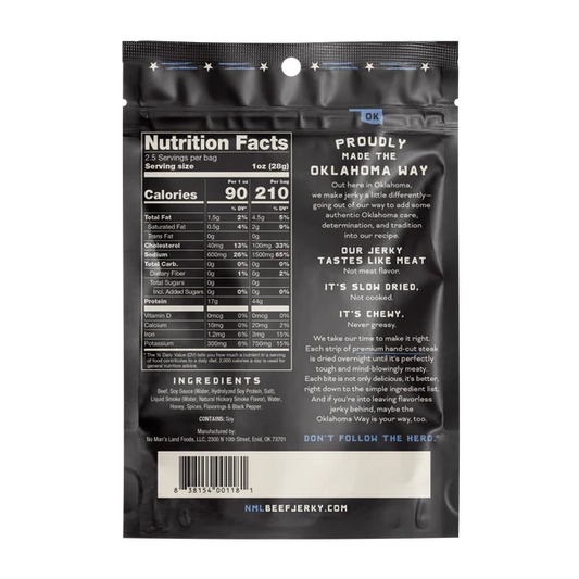 No Mans Land Food - Black Pepper Beef Jerky