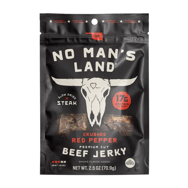 No Mans Land Food - Crushed Red Pepper Beef Jerky