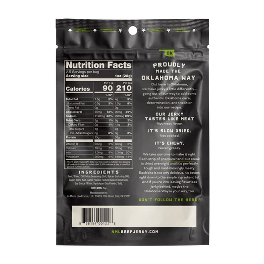 No Mans Land Food - Dill Pickle Beef Jerky