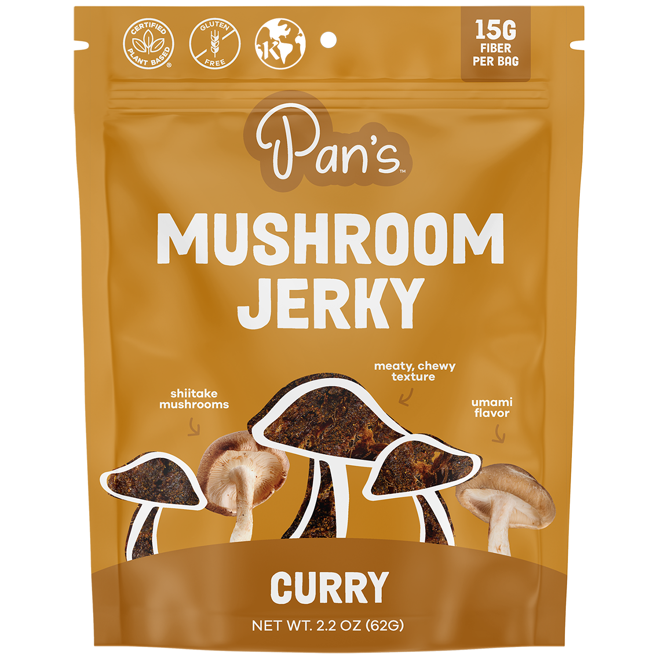 Pan's Mushroom Jerky - Curry Mushroom Jerky