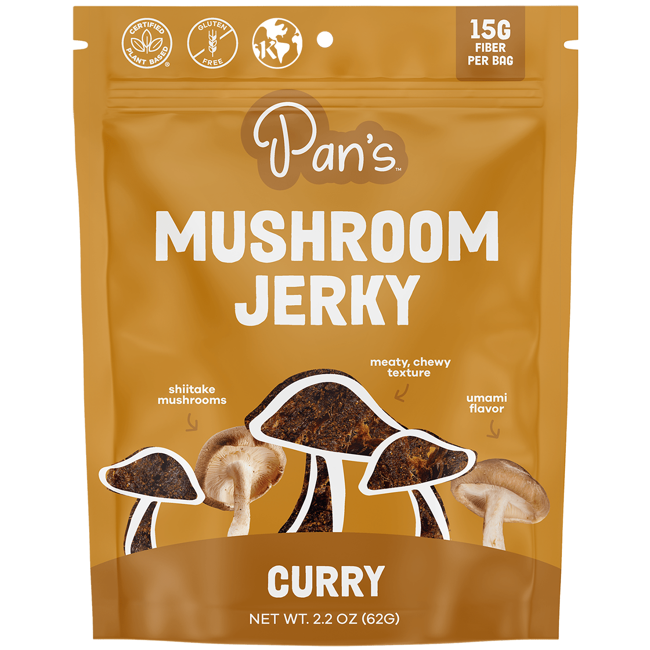Pan's Mushroom Jerky - Curry Mushroom Jerky