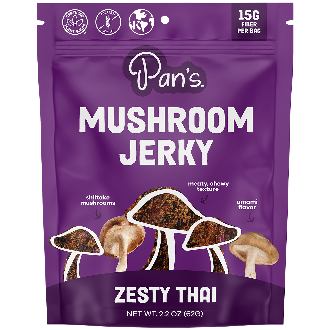 Pan's Mushroom Jerky - Zesty Thai Mushroom Jerky