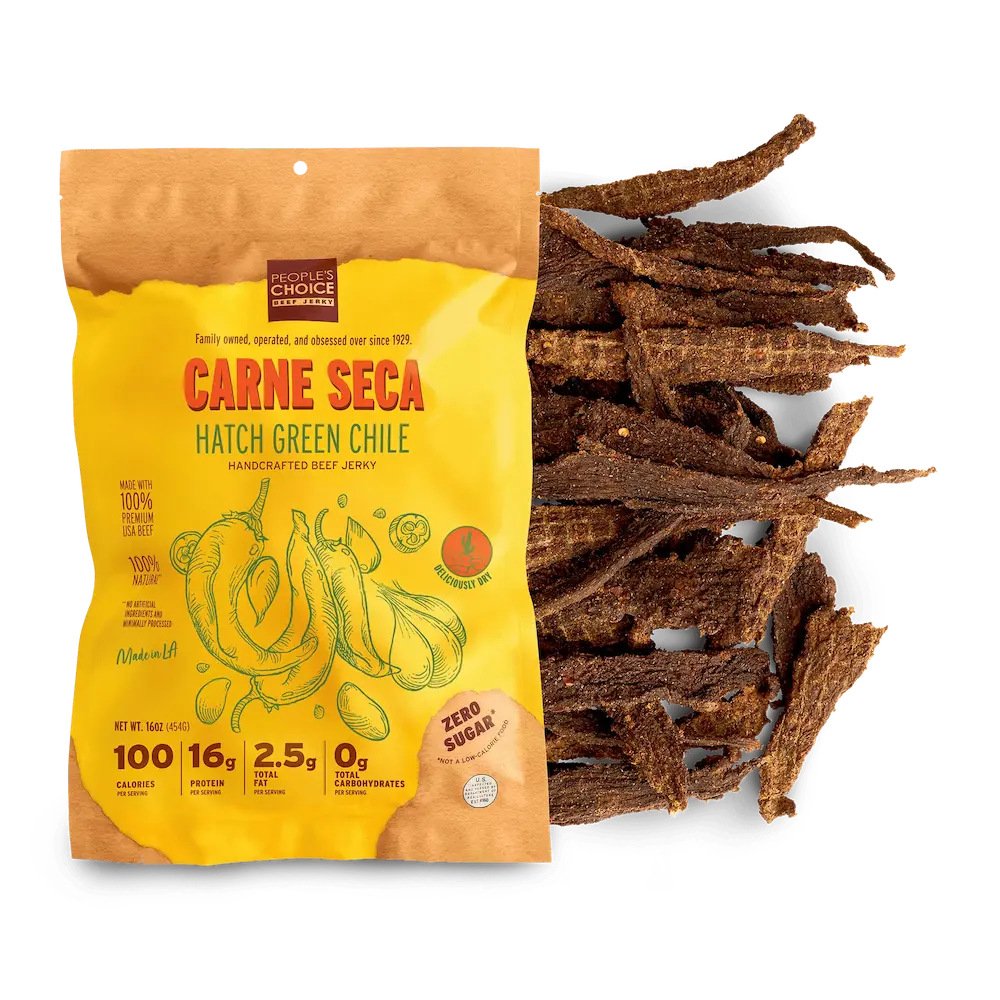 People's Choice Beef Jerky - Carne Seca Hatch Green Chile Beef Jerky