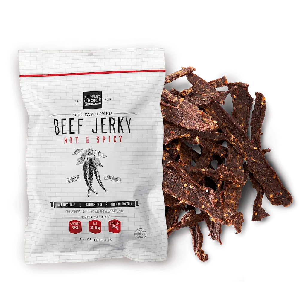 People's Choice Beef Jerky - Old Fashioned Hot & Spicy Beef Jerky