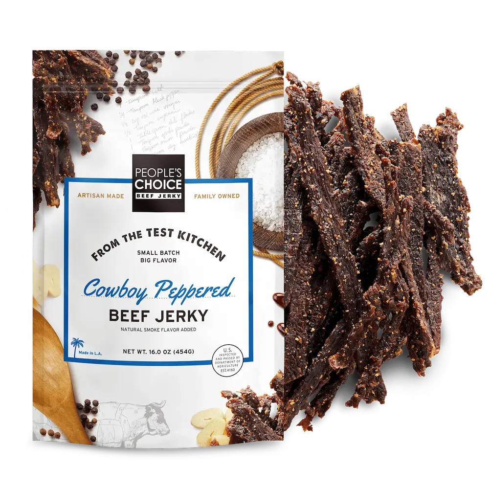 People's Choice Beef Jerky - Test Kitchen Cowboy Peppered Beef Jerky